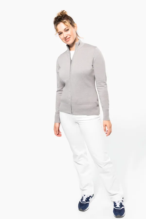 Ladies' full zip cardigan