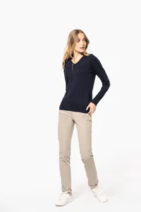 Ladies' V-neck jumper