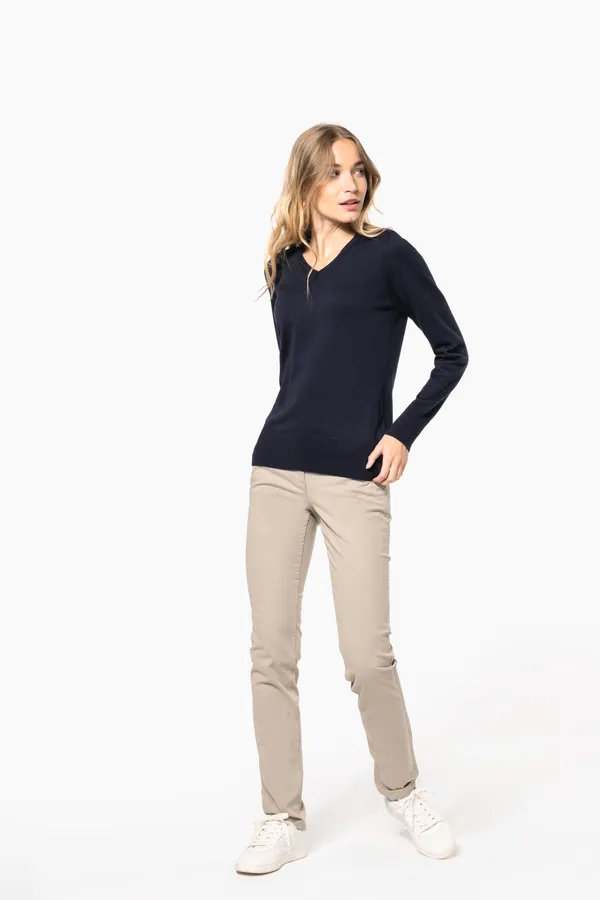 Ladies' V-neck jumper