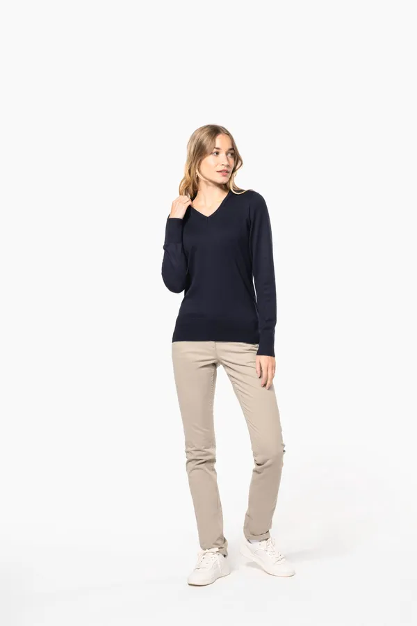 Ladies' V-neck jumper