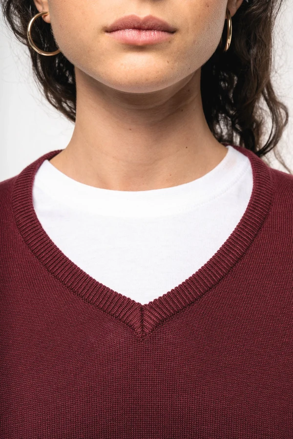 Damenpullover mit V-Ausschnitt