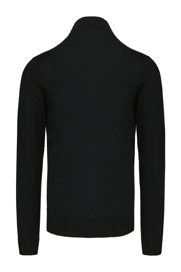 Herrenpullover mit 1/4-Reißverschluss Black