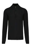 Herrenpullover mit 1/4-Reißverschluss Black
