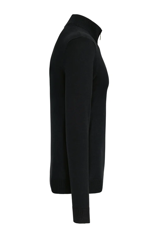 Herrenpullover mit 1/4-Reißverschluss Black