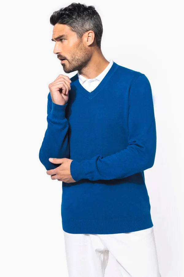 Men's premium V-neck jumper