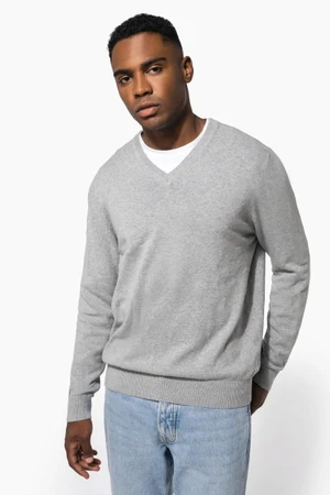 Premium-Pullover mit V-Ausschnitt