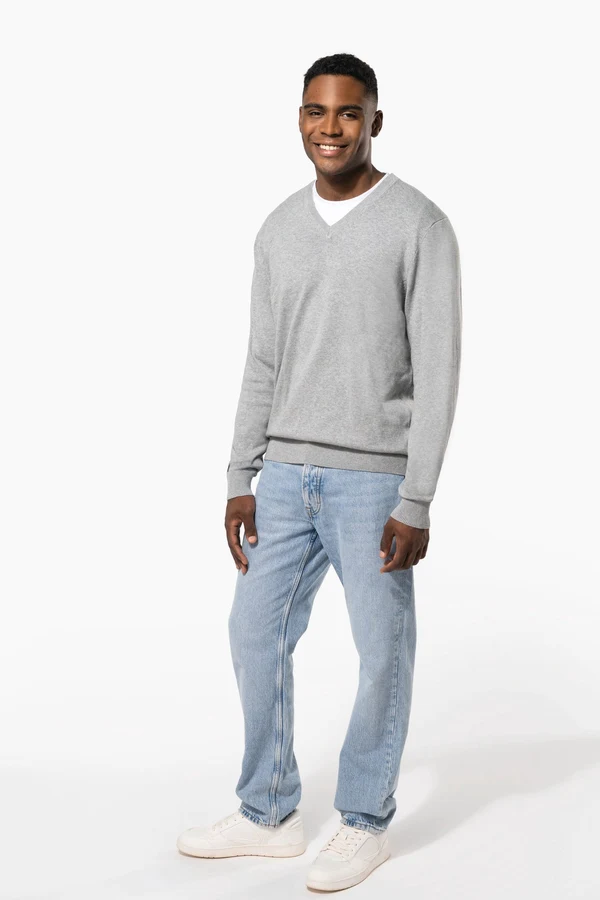 Premium-Pullover mit V-Ausschnitt