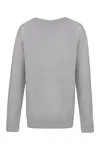 Kinder-Pullover mit V-Ausschnitt Grey Melange