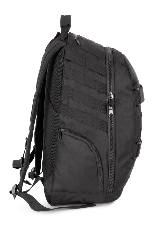 City-Rucksack mit Skateboard-Halterung Black