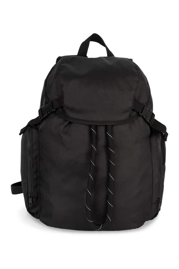 Recycelter Sport City-Rucksack im Lifestyle-Look Black