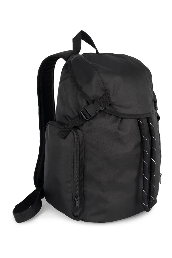 Recycelter Sport City-Rucksack im Lifestyle-Look Black