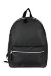 Modischer Rucksack mit kontrastfarbenem silbernem Reißverschluss Black