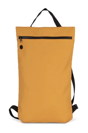 Flacher recycelter City-Rucksack Cumin Yellow