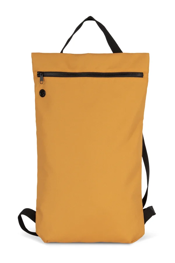 Flacher recycelter City-Rucksack Cumin Yellow