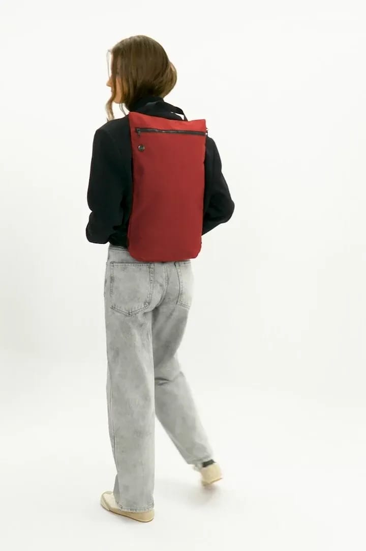 KI0183-Flat recycled urban backpack