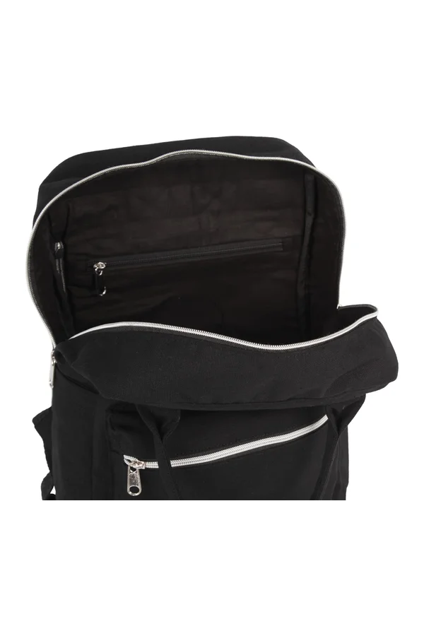 City-Rucksack mit Handgelenkskordel Black