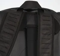 Water resistant backpack with helmet mesh