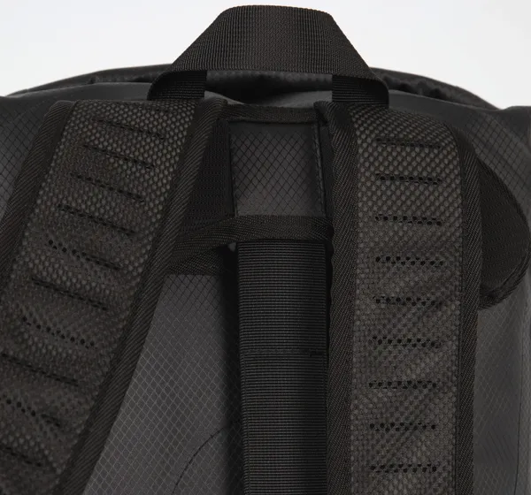 Water resistant backpack with helmet mesh