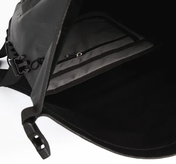 Water resistant backpack with helmet mesh