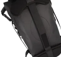 Water resistant backpack with helmet mesh