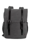 Canvas-Rucksack mit Klappe Washed Dark Grey