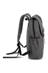 Canvas-Rucksack mit Klappe Washed Dark Grey