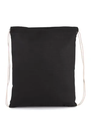 Kleiner Rucksack aus Bio-Baumwolle mit Kordeln Black
