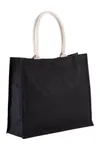 Jute-Strandtasche Black