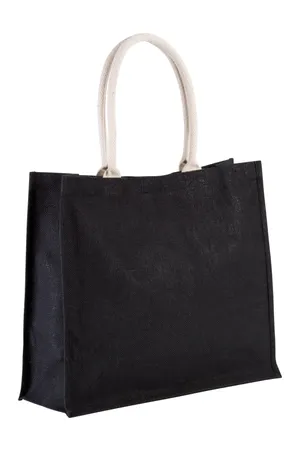 Jute-Strandtasche Black