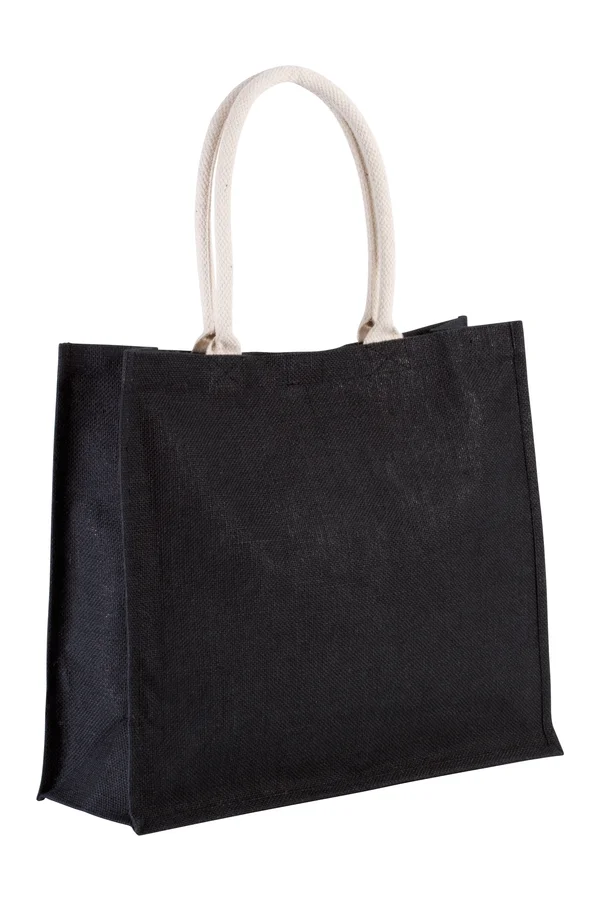 Jute-Strandtasche Black