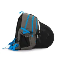 Urban/outdoors backpack with helment mesh