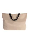 Großer Shopper aus Jute-Baumwoll-Mischgewebe Natural