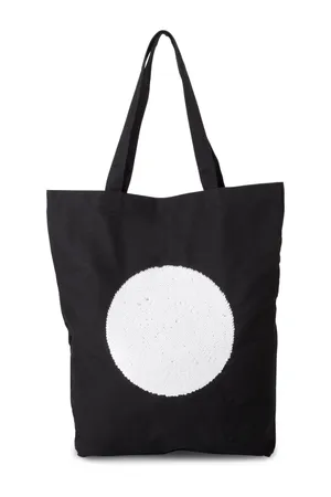 Shoppingtasche mit Pailletten Black