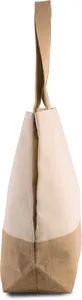 Canvas & jute hold-all shopper bag