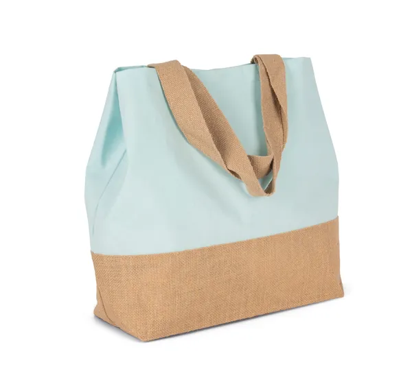 Canvas & jute hold-all shopper bag