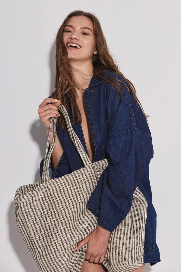 Juco striped shopper bag