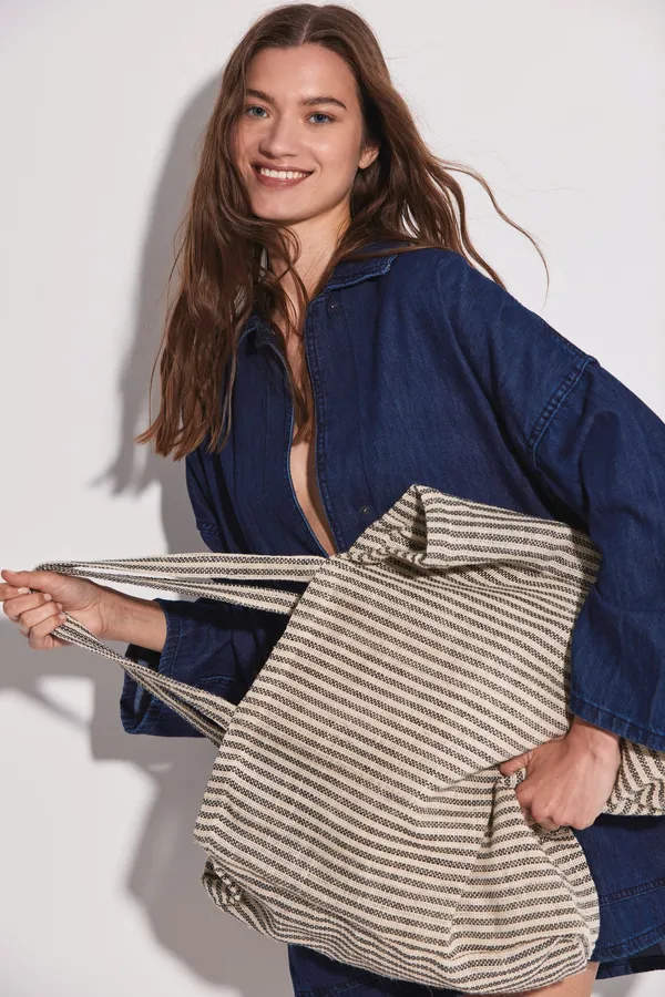 Juco striped shopper bag