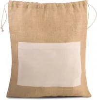 Jute drawstring bag