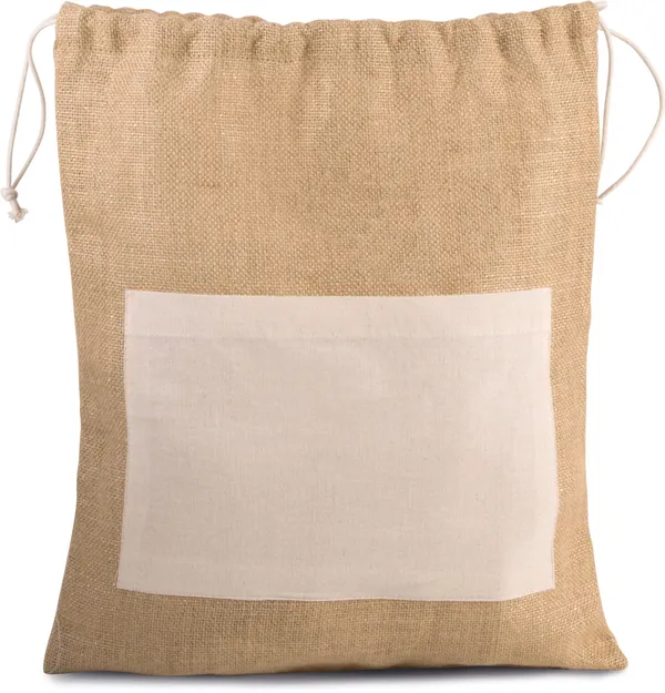 Jute drawstring bag