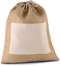 Jute drawstring bag