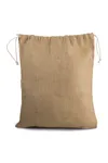 Tasche aus Jutestoff mit Kordel Natural / Gold