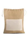 Tasche aus Jutestoff mit Kordel Natural / Gold