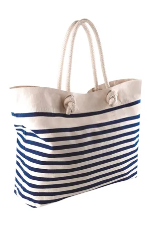 Strandtasche Natural / Navy