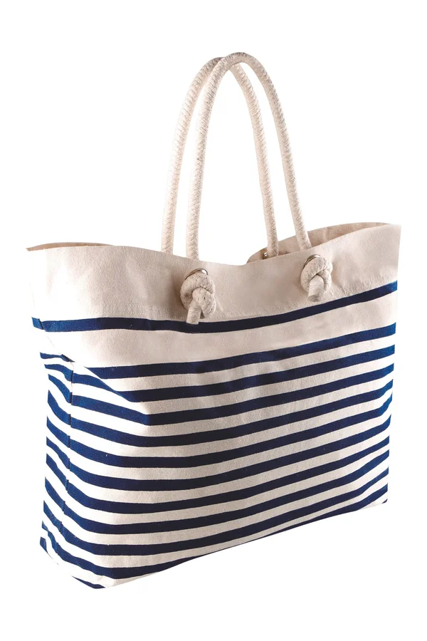 Strandtasche Natural / Navy