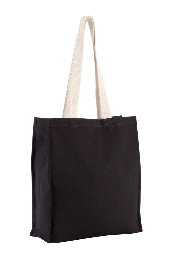 Shoppingtasche mit Seitenfalte Black