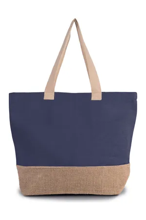 Shopping-Beuteltasche mit rustikalem Look Patriot Blue / Natural