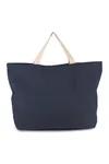 Große Shopping-Beuteltasche mit rustikalem Look Navy