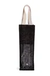 Jute-Flaschenbeutel Black / Silver