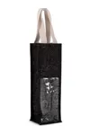 Jute-Flaschenbeutel Black / Silver