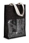 Jute-Flaschenbeutel Black / Silver